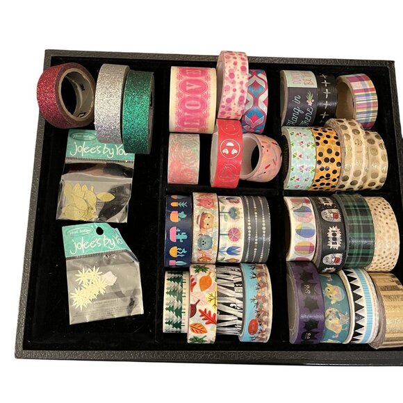 Washi Rolls Mixed Craft Lot of 32 Plus Two NEW Jolees by You Packets Scrapbookin - Picture 2 of 7